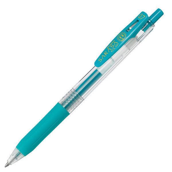 Zebra Sarasa Push Clip Gel Pen - 0.7 mm - Blue Green